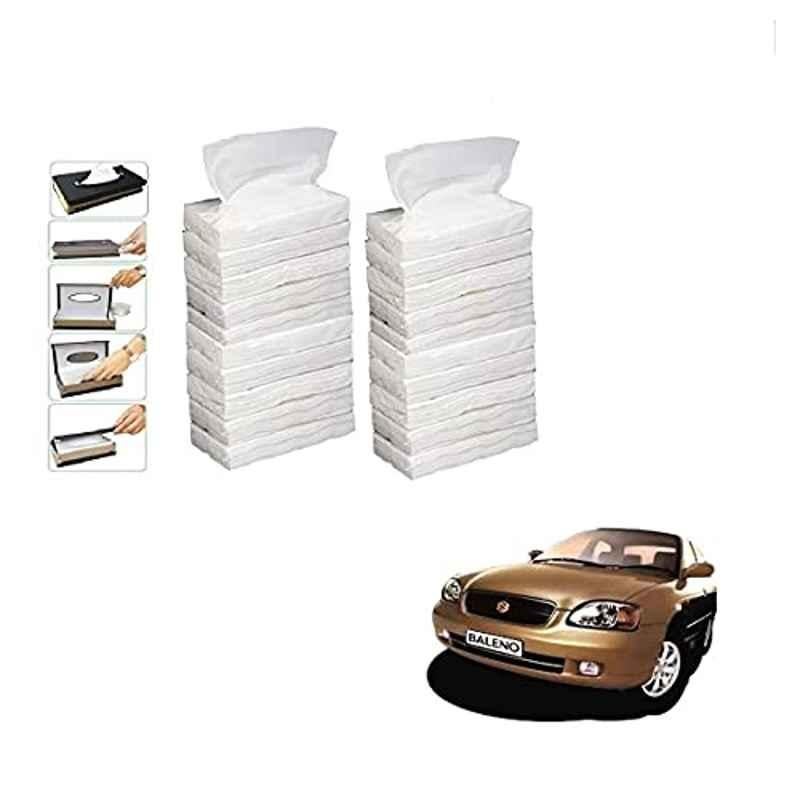 Kozdiko 100 Pulls Dispenser Box Refiller Tissue Paper with 200 Sheets for Maruti Suzuki Baleno (Pack of 20)