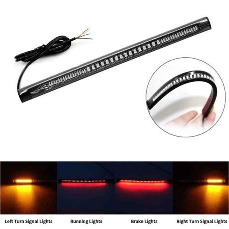 Buy AllExtreme EX48LP1 8 inch 12VDC 48 SMD LED Flexible Strip Brake Tail  Stop Turn Signal Light with 3M Adhesive Online At Price ₹498