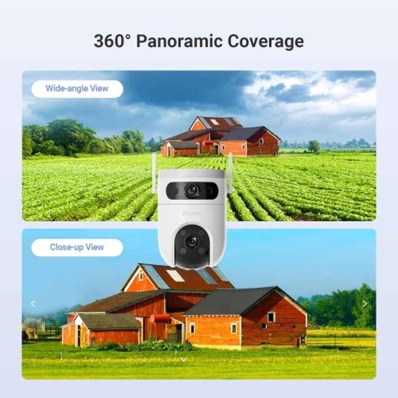 EZVIZ H9C 5MP Dual-Lens PT Smart Wi-Fi Camera Two-Way Talk|AI-Powered Human/Vehicle Detection|Active Defense with Siren and Strobe Light|Weatherproof Design|Upto 512GB Support