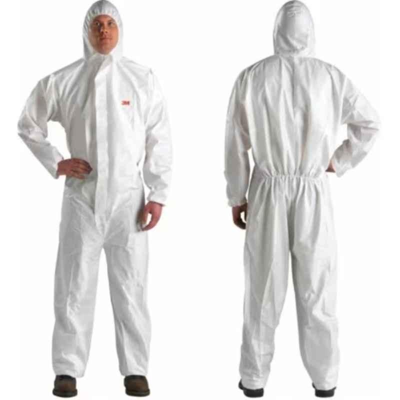 3M White Protective Coverall, Size: L, 4510