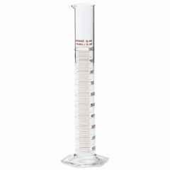 ABGIL 1000ml Borosilicate Glass Hexagonal Base Cylinder Graduated Single Metric Scale with Pour Out, ABG1194