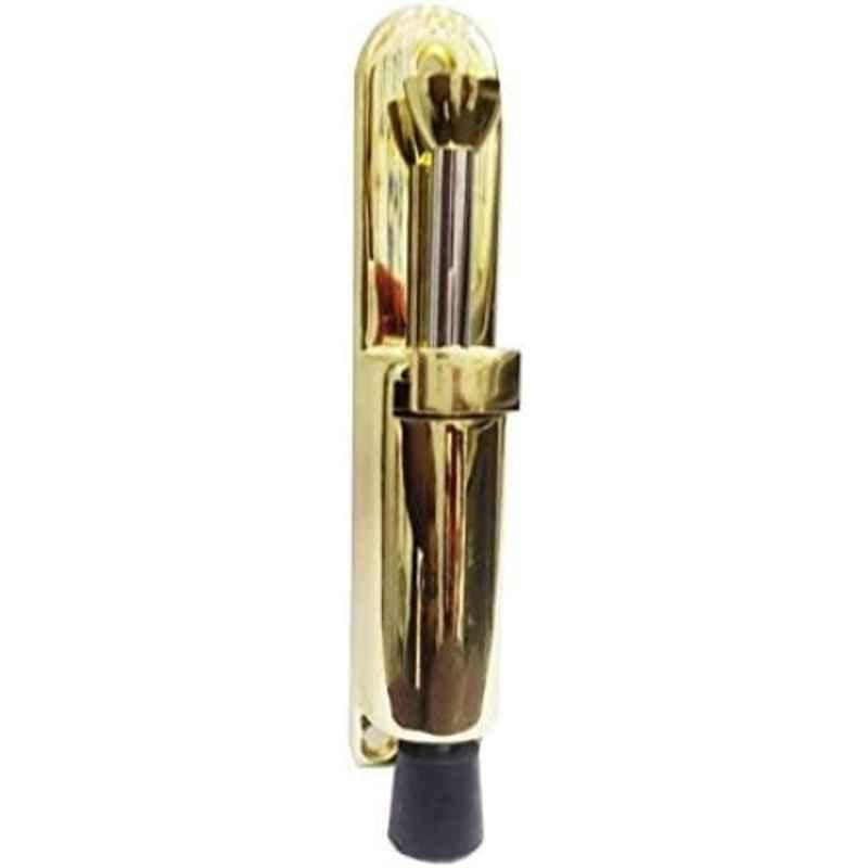 Robustline Medium Rubber Brass Plated Door Stopper, DS-047