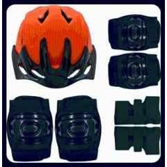 STYRKR Orange & Black Kids Protective Skating Guard Kit (Medium) Skating Guard Cycling KitKIT-621
