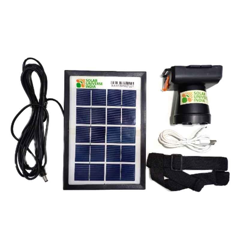 Solar Universe India 5W Black Solar Head Lamp with Battery & Solar Panel