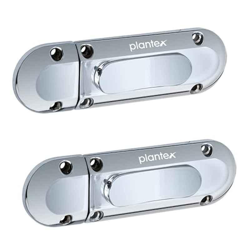 Plantex Zinc Chrome Door Baby Latch Lock for Home & Office, SH-88 (Pack of 2)