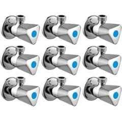 Senkiddpro Triangle Stainless Steel Chrome Finish Wall Mounted Angle Cock (Pack of 9)