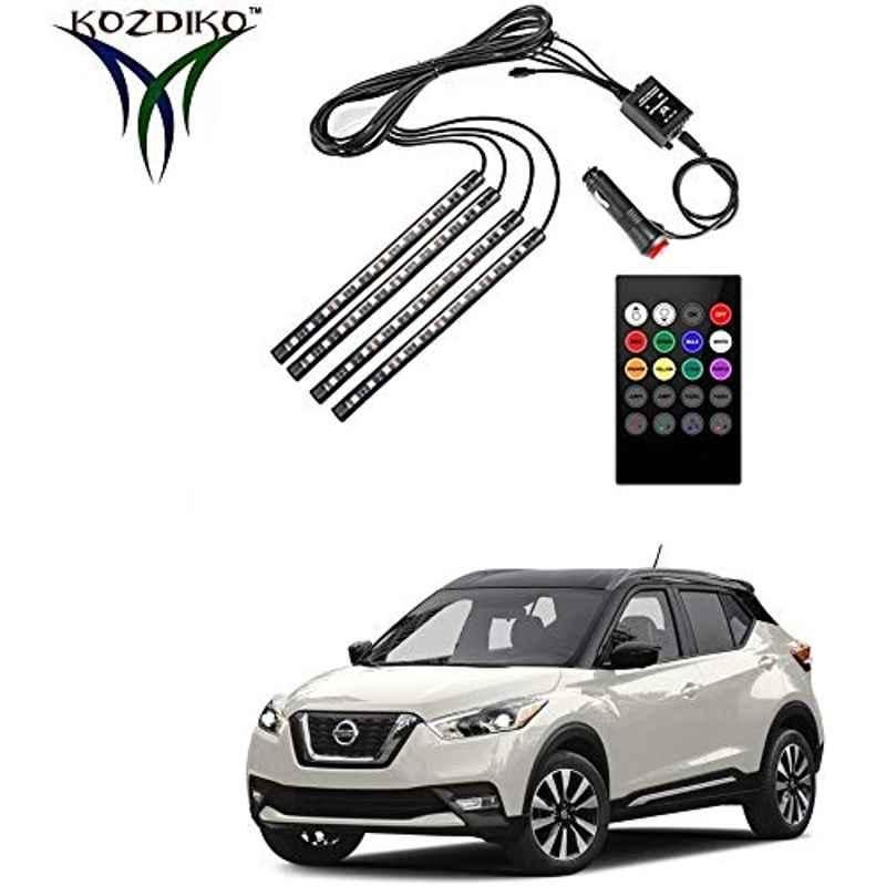 Kozdiko 48 LED 12V RGB Music Controlled Car Interior Atmosphere Light Kit without Sound Active Function & Wireless Remote Control for Jaguar Xj