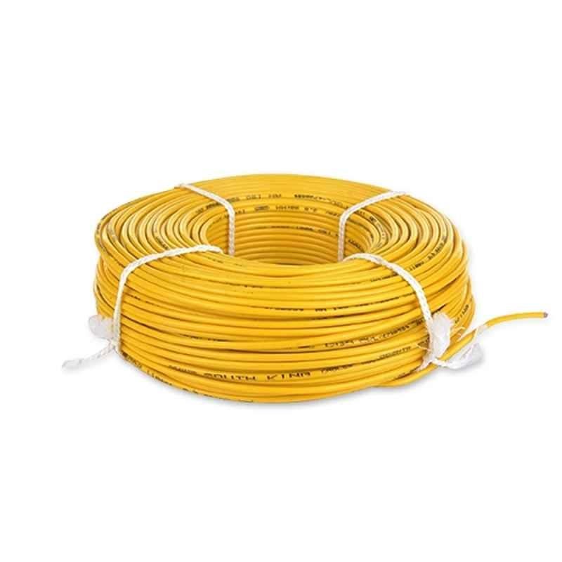 AS Flex 1 Sqmm Yellow FR PVC Insulated High Voltage Industrial Cable, Length: 90 Yard