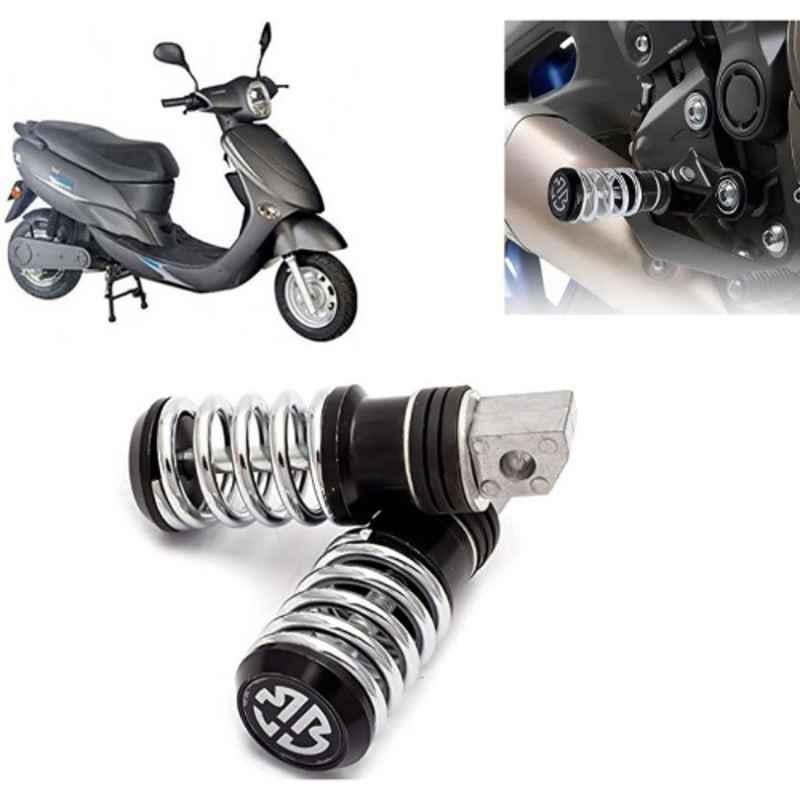 Auto Pearl 2 Pcs Steel Black Foot Rest Spring Coiled Set for E Star