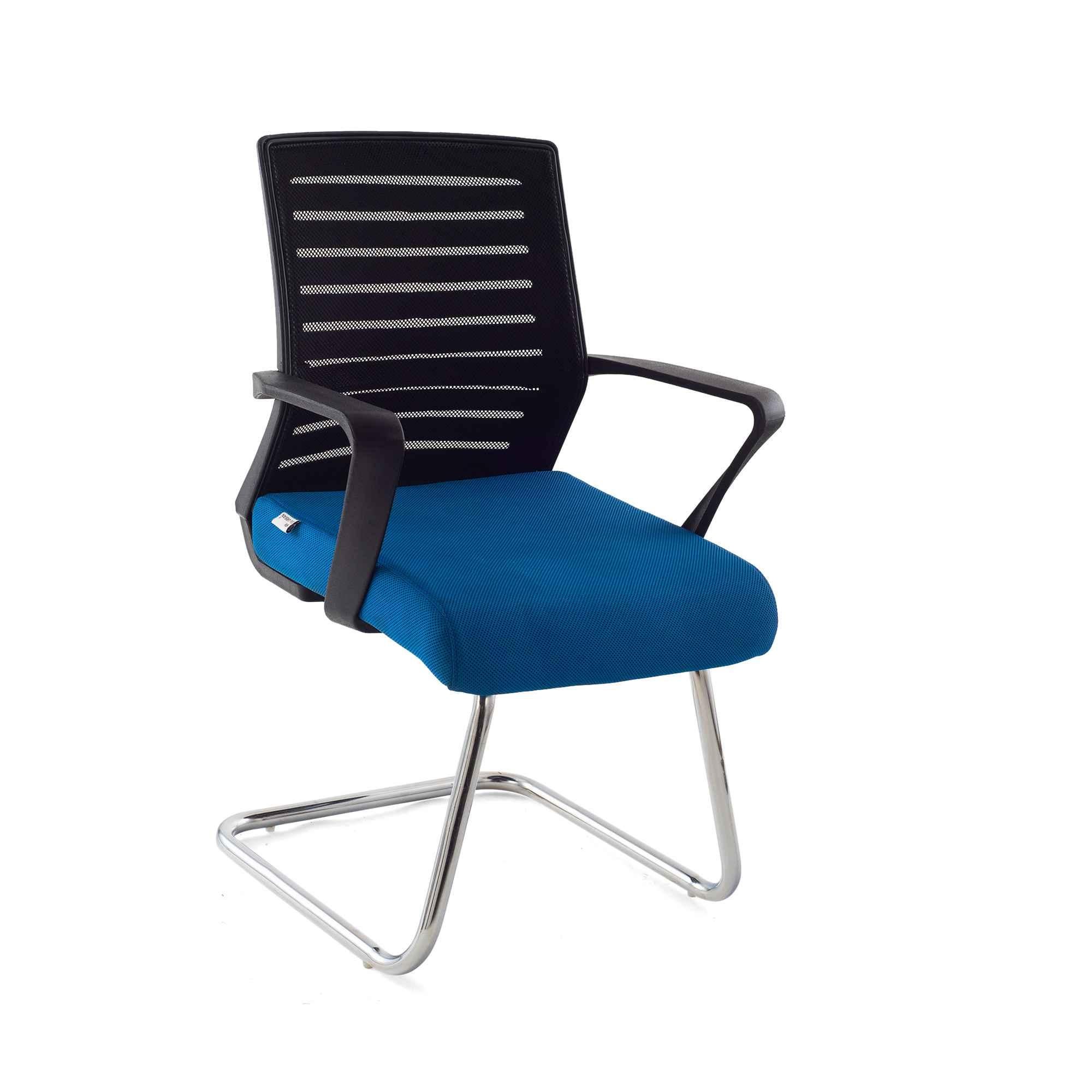 Buy Da Urban Bella Blue Medium Back Office Visitor Chair Online At Best  Price On Moglix