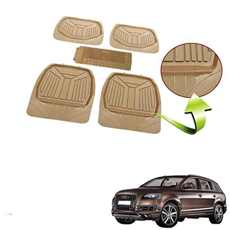 Kozdiko 5 Pcs Rubber Beige 3G Rubber Mat Set for Audi RS6