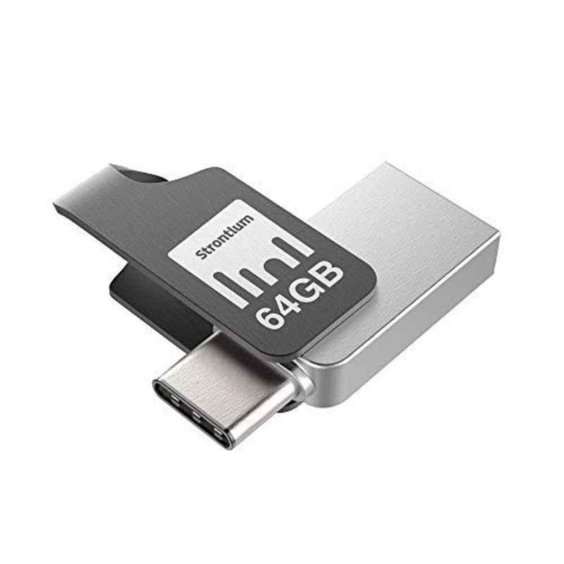 Strontium Nitro Plus 32GB Metal Usb 3.1 Type C OTG Pen Drive, SR32GSLOTGCY
