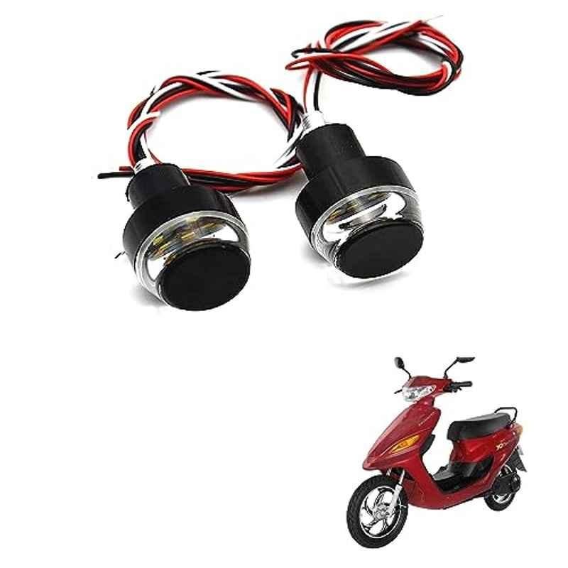 Kozdiko 2 Pcs Dual Colour Motorcycle LED Indicator Turn Signal Handle Bar Light Set for Indus Electron ER-7