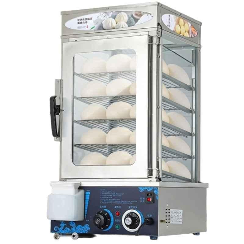 Khushi Udyog 2200W 6 Litre Stainless Steel & Tempered Glass Silver Deep Fryer