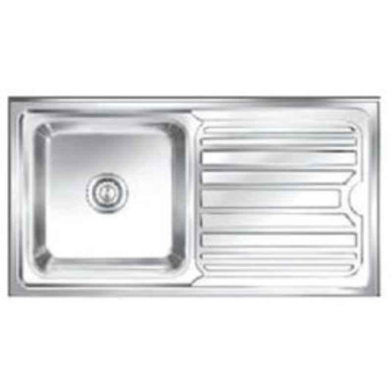 Nirali Olympia Satin Finish Kitchen Sink, Size: 950x510 mm