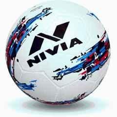 Nivia Storm 22cm White Rubber Moulded Training Football, Size: 5