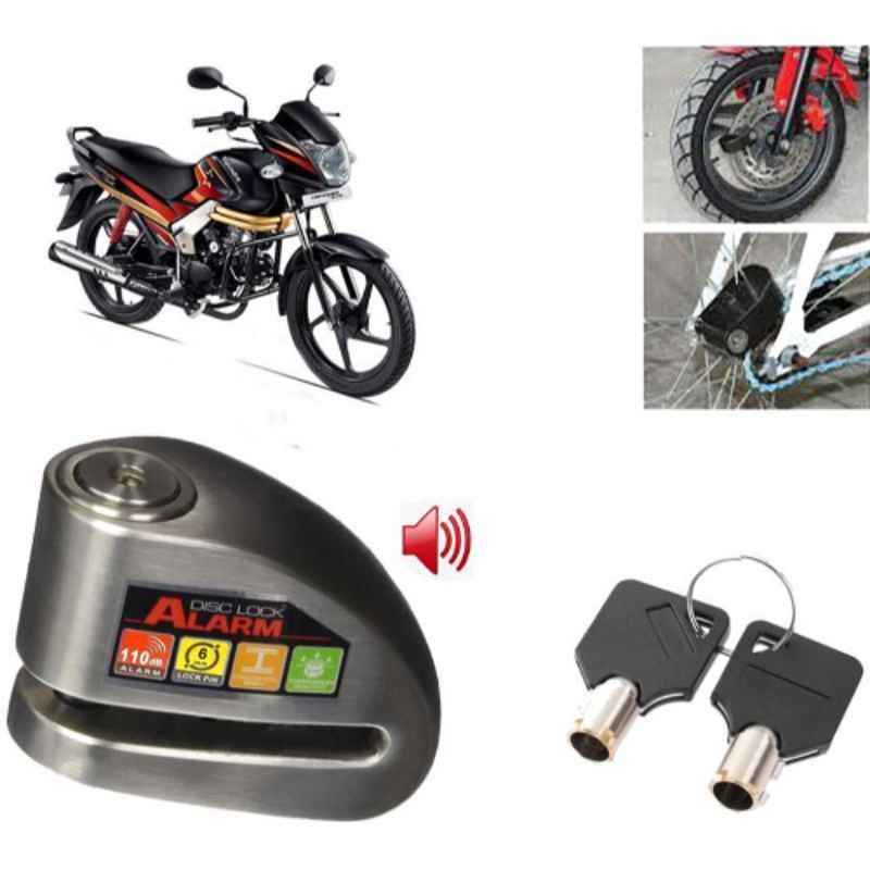 Auto Pearl Steel Black Anti-Theft Alarm Disc Brake Lock for Centuro Rockstar, Lock_486