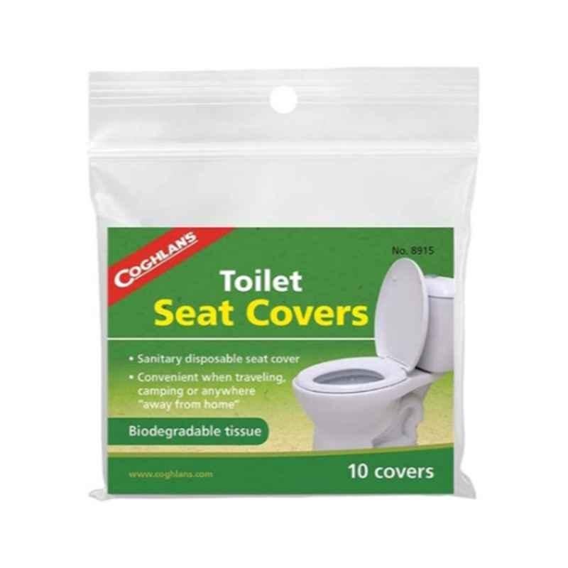Coghlans 12114 White Disposable Toilet Seat Cover (Pack of 10)