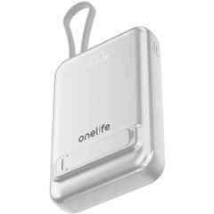Onelife Power 19 22.5W 10000mAh Grey Wired & Wireless MagSafe Compact Pocket Power Bank with Built in Stand & 6 Months Warranty