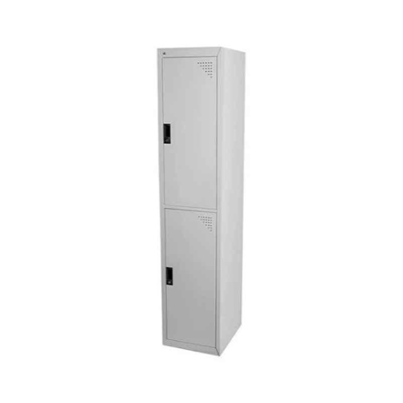 180x45x38cm 2 Door Stainless Steel Grey Storage Cabinet with Keys