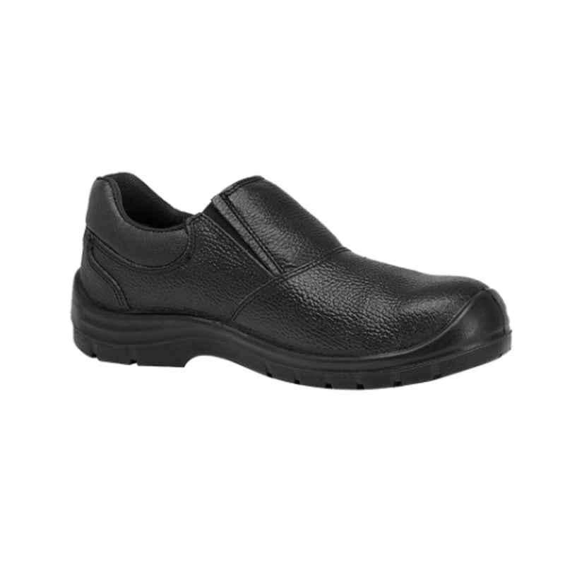 Vaultex AMJ Low Ankle Leather Black Safety Shoes, Size: 40