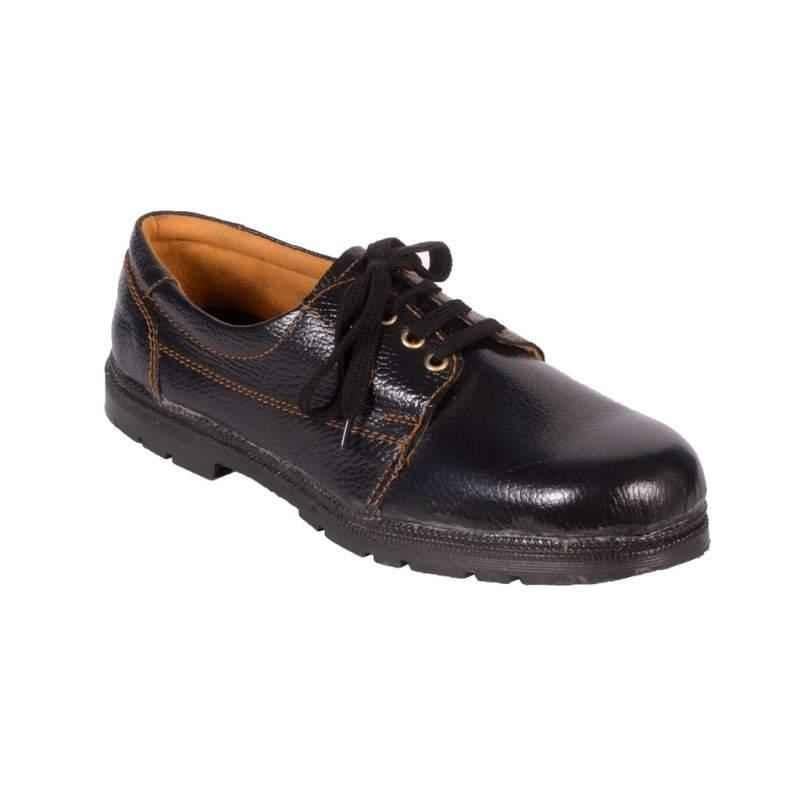 JK Steel CENT Steel Toe Black Work Safety Shoes, Size: 8