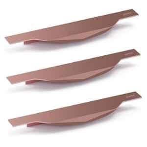 Plantex Profile Handle for Kitchen Cabinet/8 inch Aluminium Drawer Profile Handle/Wardrobe Pull Handle for Home/Office/Hotel - Pack of 3 (Rose Gold)