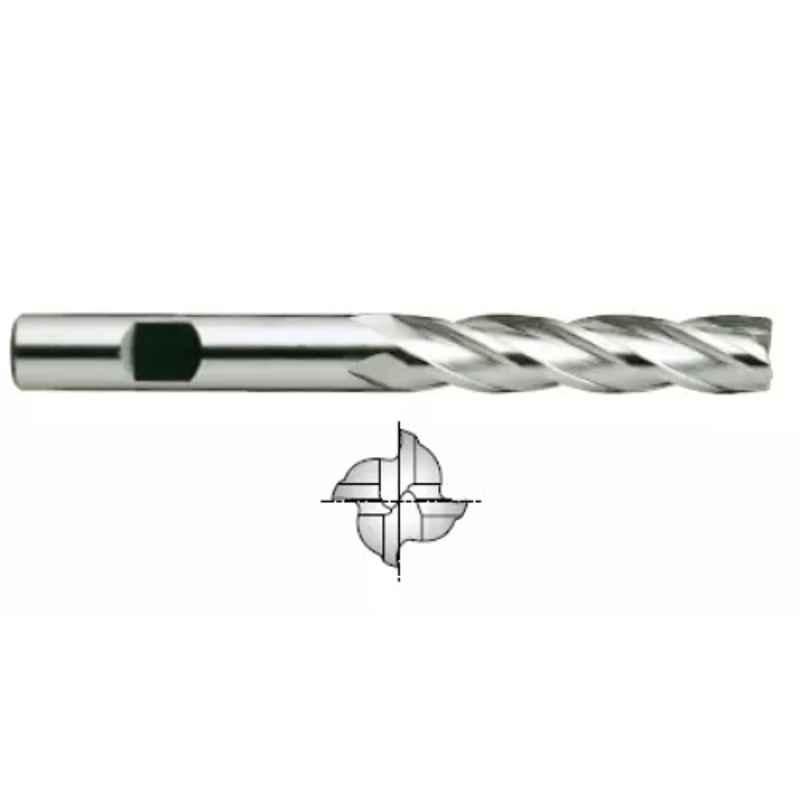 YG-1 10mm HSSCO8 4 Flutes End Mill, Overall Length: 80mm & Cutting Diameter: 7 mm