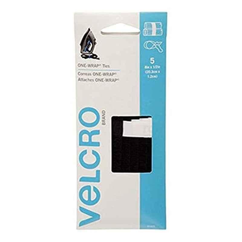 Velcro 3x0.6x7.2 inch Black One-Wrap Hook and Loop Strap