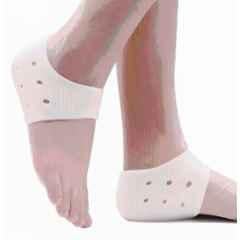 Matrica Silicone Gel White Heel Support Sleeves for Soft Heel Protection, Size: Free