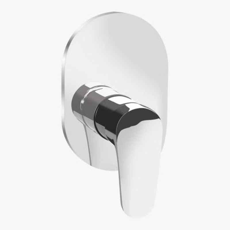 Kerovit Hydrus Silver Chrome Finish Single Lever 2 Inlet Concealed Shower Mixer Trims, KB411015