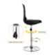 MBTC Rapid Polypropylene Black High Bar Stool Chair