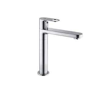 ZAP Geo 9 inch Stainless Steel Bathroom Washbasin Tap Tall Pillar Cock