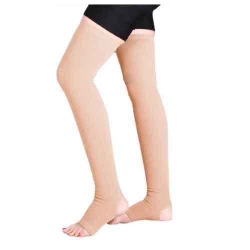Buy Vein Care Compression Above Knee Open Toe Cotton Stocking for Varicose  Venis & DVT, Size: XXL Online At Price ₹4500