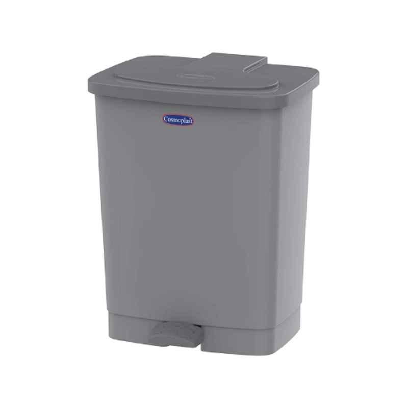 Cosmoplast 44L Pearl Grey Step On Waste Bin