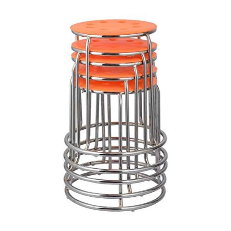 Da URBAN M-384-Orange DISC Stack Stool (Pack of 5)