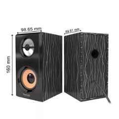 Quantum QHM630 Brown Usb 2.0 Wooden Speaker