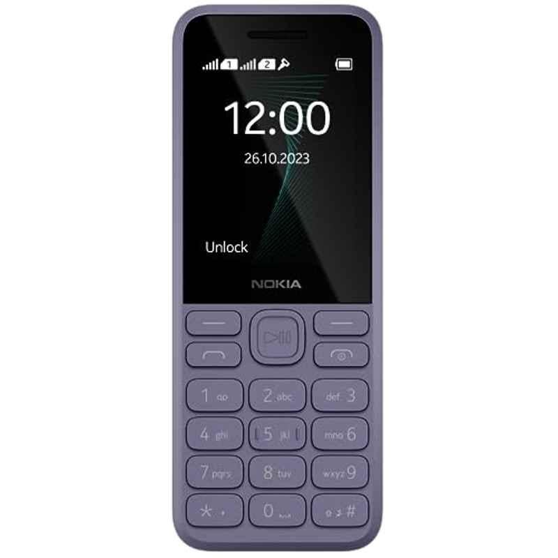Nokia 130 2.4 inch Purple 2G Dual Sim Keypad Feature Phone with Built-in Powerful Loud Speaker & Wireless FM Radio, DS_1576