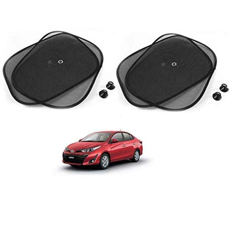 Kozdiko 4 Pcs Black Chipokoo Car Window Sunshade Curtain Set Toyota Yaris