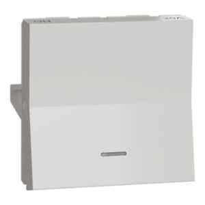 Schneider Electric Unica Pure 20A 1 Way Polycarbonate White Switch with Indicator, UNS20DP2M_WE