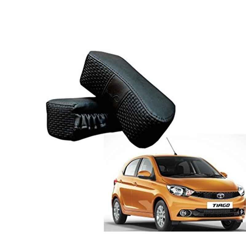 Kozdiko 2 Pcs Memory Foam Black Luxurious Neck Rest Set for Tata Tiago, koz_16284