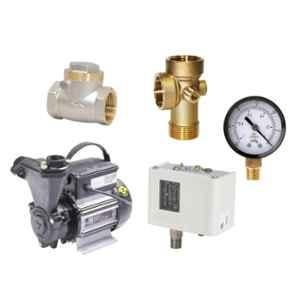 Kirloskar Jalraj 1HP White Domestic Self Priming Water Pump with Plumbing Accessories