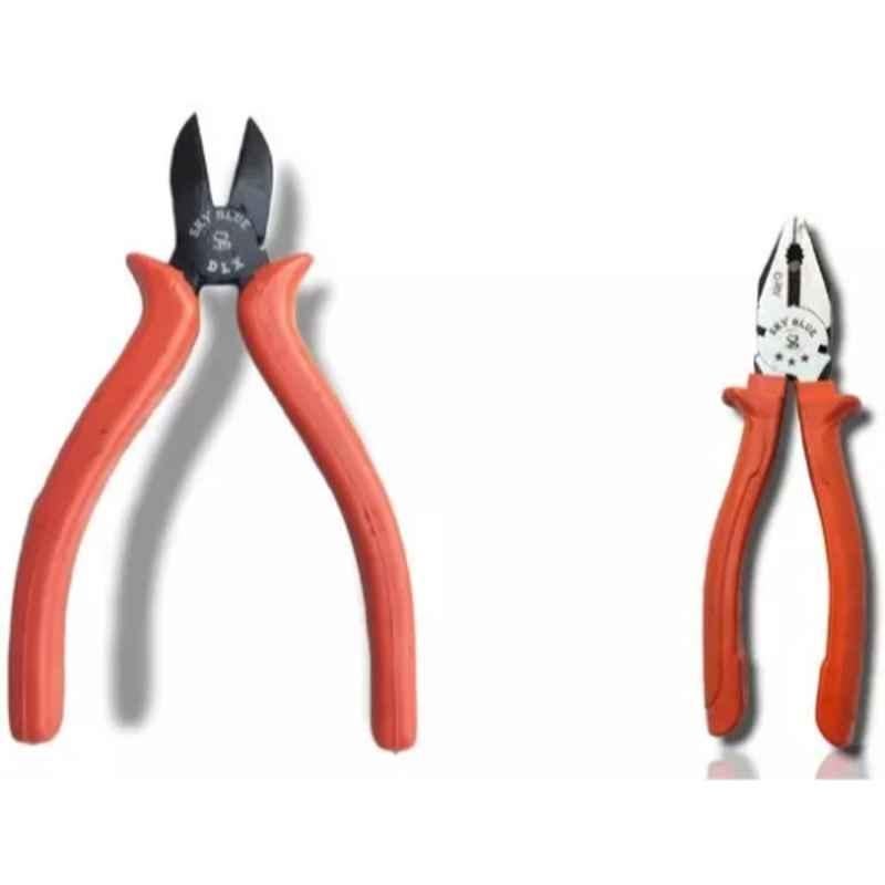 Sky Blue 2 Pcs 7.8 inch Lineman Plier Combo, SBE_PLIER_COMBO_MOD_00658