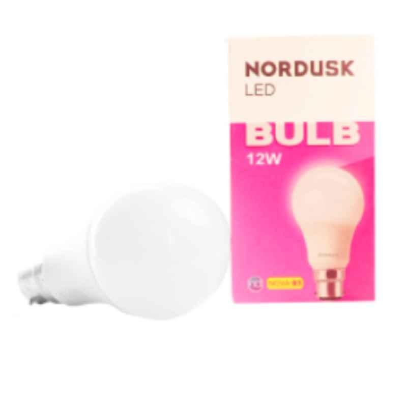 Nordusk Nova B3 12W B22 Cool Day White LED Regular Bulb, NBU-10126 (Pack of 10)