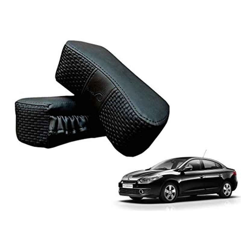 Kozdiko 2 Pcs Memory Foam Black Luxurious Neck Rest Set for Renault Fluence, koz_35089