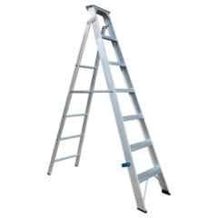 EMAC 7 Step Aluminium Silver Dual Purpose Anti Slip Folding Ladder, EDPL-7