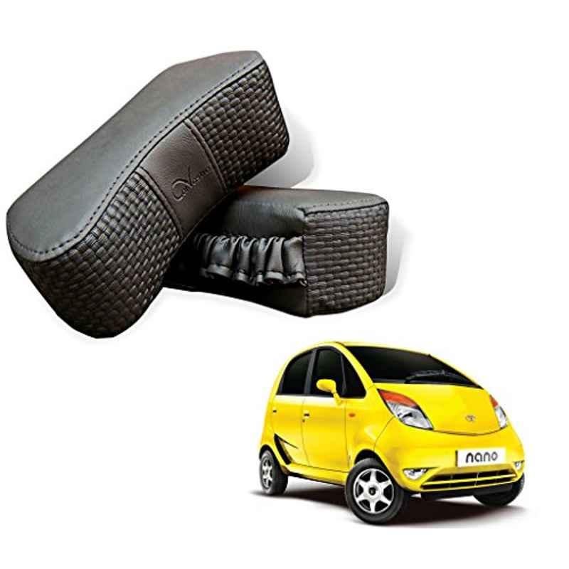 Kozdiko 2 Pcs Memory Foam Grey Car Vastra Neck Rest Cushion Set for Tata Nano, koz_5455