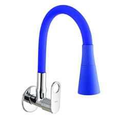 10X BS-54443 Brass Blue Sink Tap with Flexible Silicon Spout