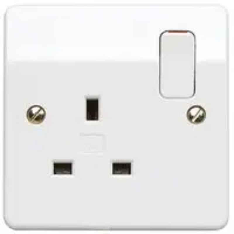 13A White One Gang Double Pole Switch Socket, K2757WHI