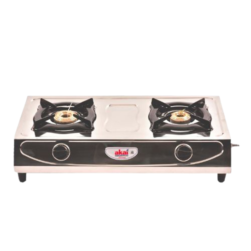 Akai Laxmi 2 Burner Stainless Steel Top Gas Stove